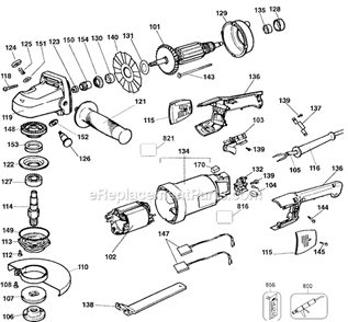 Part Location Diagram of 314846-05 DeWALT Wheel,Grinding